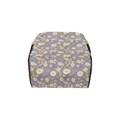 Daisy Pattern Print Design DS011 Diaper Bag Backpack