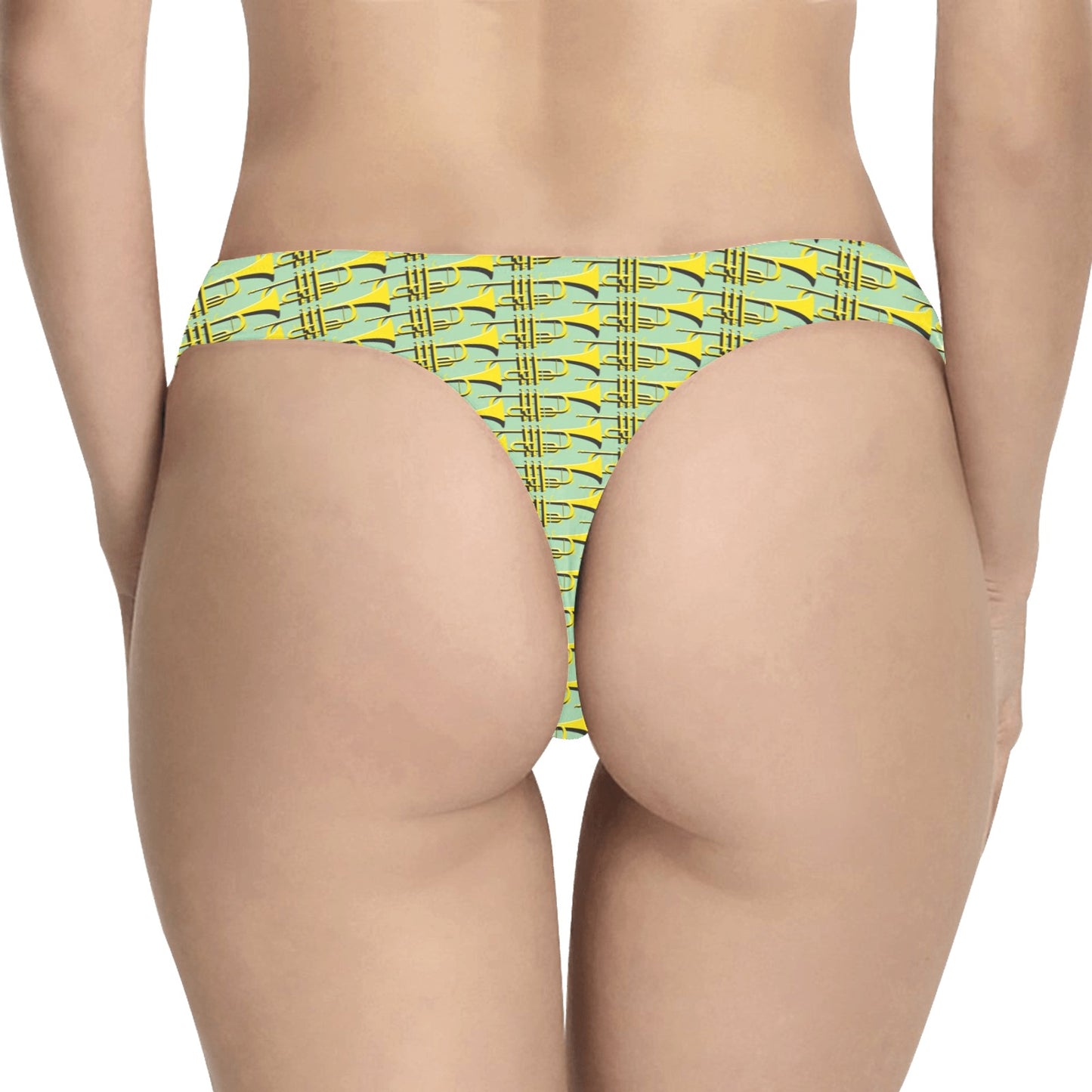 Trumpet Vintage Design Print Women's Thongs
