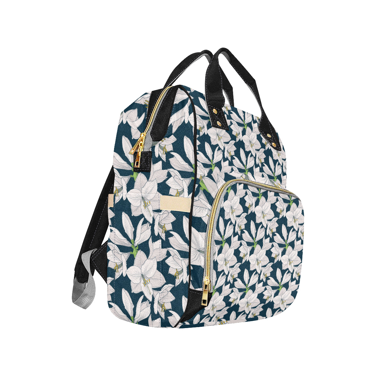 Amaryllis Pattern Print Design 01 Diaper Bag Backpack