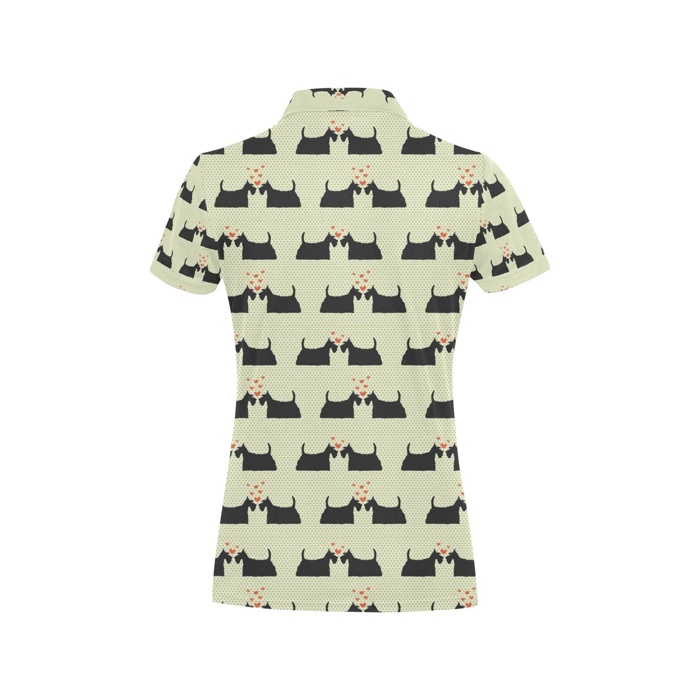 Scottish Terriers Print Design LKS304 Women's Polo Shirt