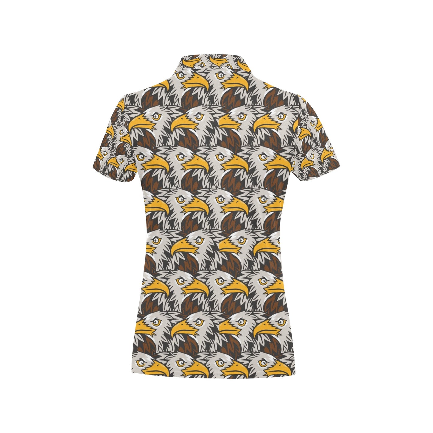 Eagles Head Pattern Women's Polo Shirt