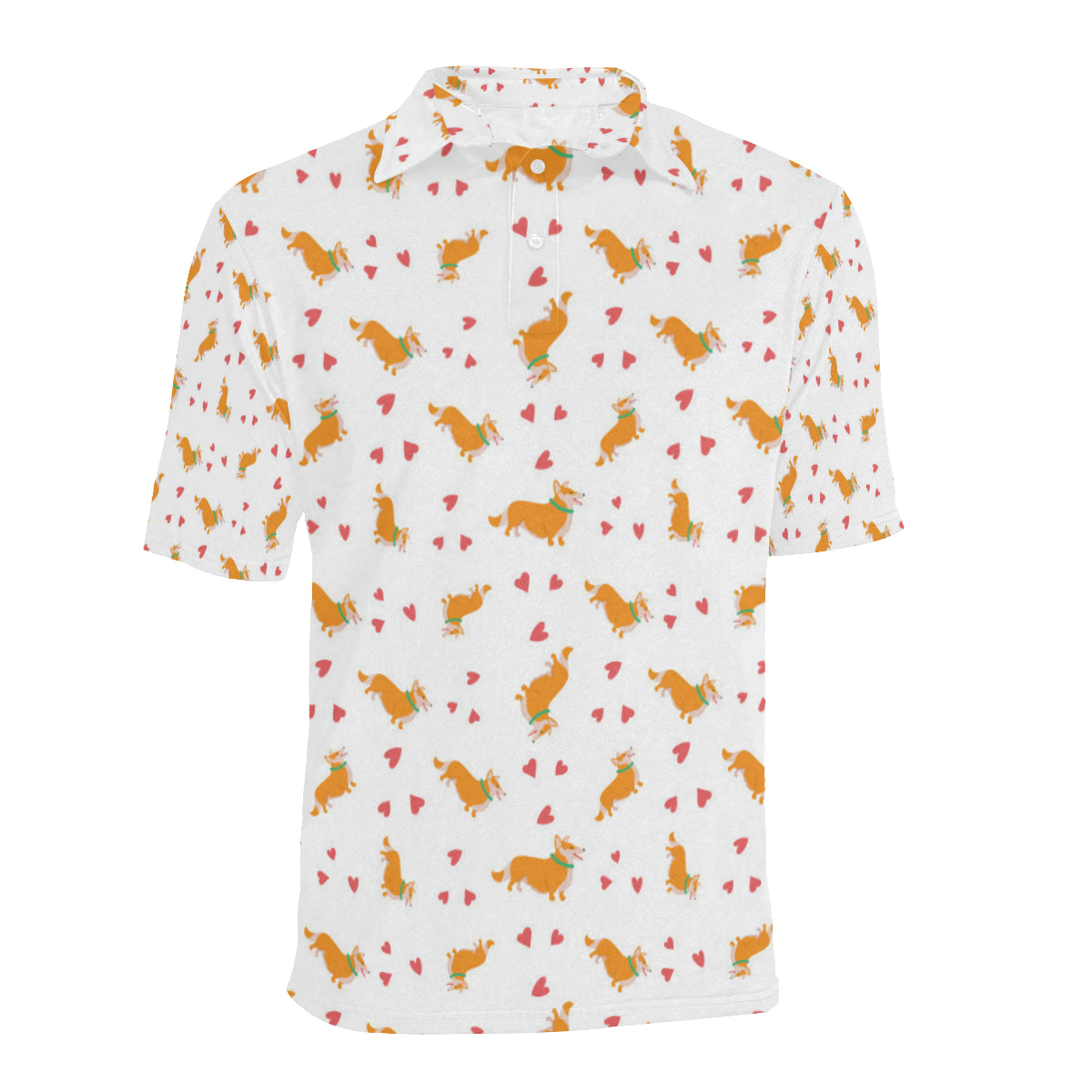 Cardigan Welsh Corgis Pattern Print Design 04 Men Polo Shirt