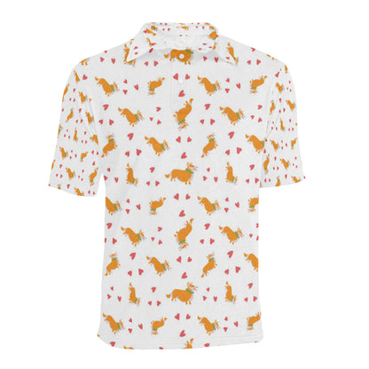 Cardigan Welsh Corgis Pattern Print Design 04 Men Polo Shirt