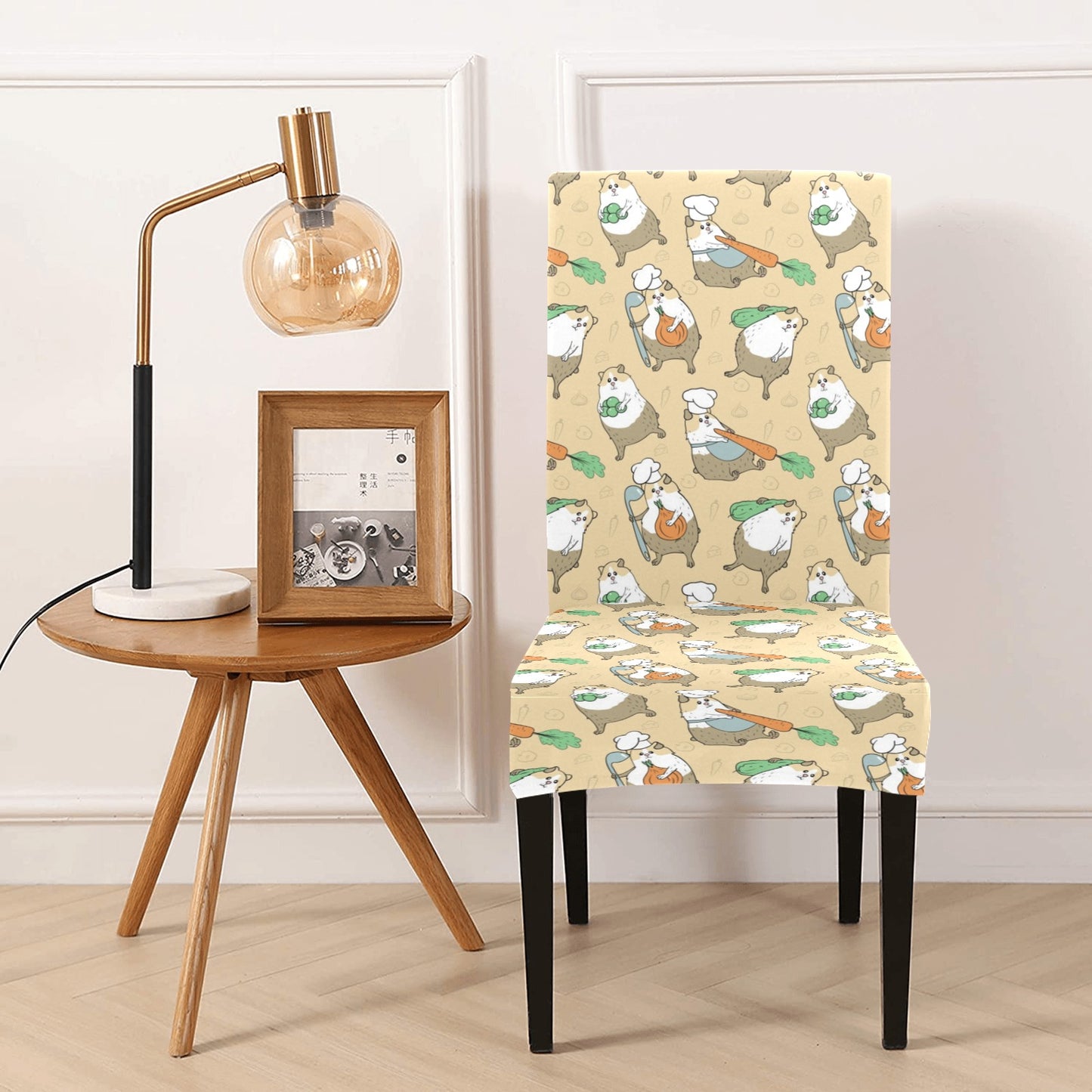 Guinea Pig Print Design LKS401 Dining Chair Slipcover