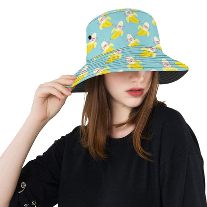 Banana Pattern Print Design BA07 Unisex Bucket Hat