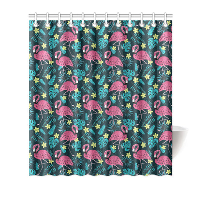 Flamingo Print Pattern Shower Curtain