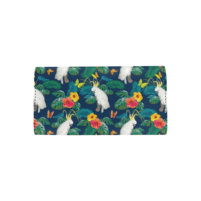 Cockatoo Tropical Pattern Print Design 02 Women's Trifold Wallet