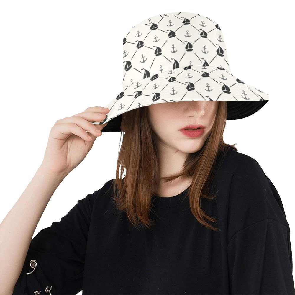 Sailboat Print Design LKS302 Unisex Bucket Hat
