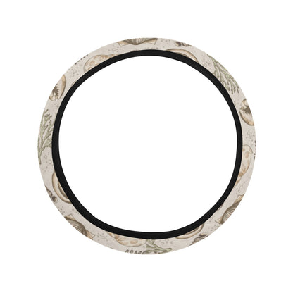 Seashell Print Design LKS304 Steering Wheel Cover with Elastic Edge