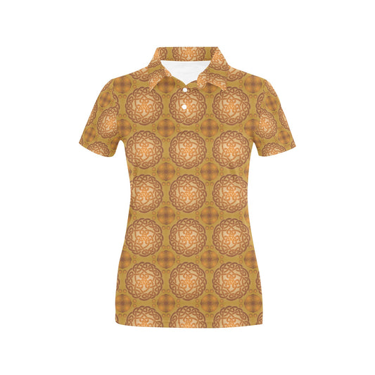 Celtic Pattern Print Design 01 Women's Polo Shirt