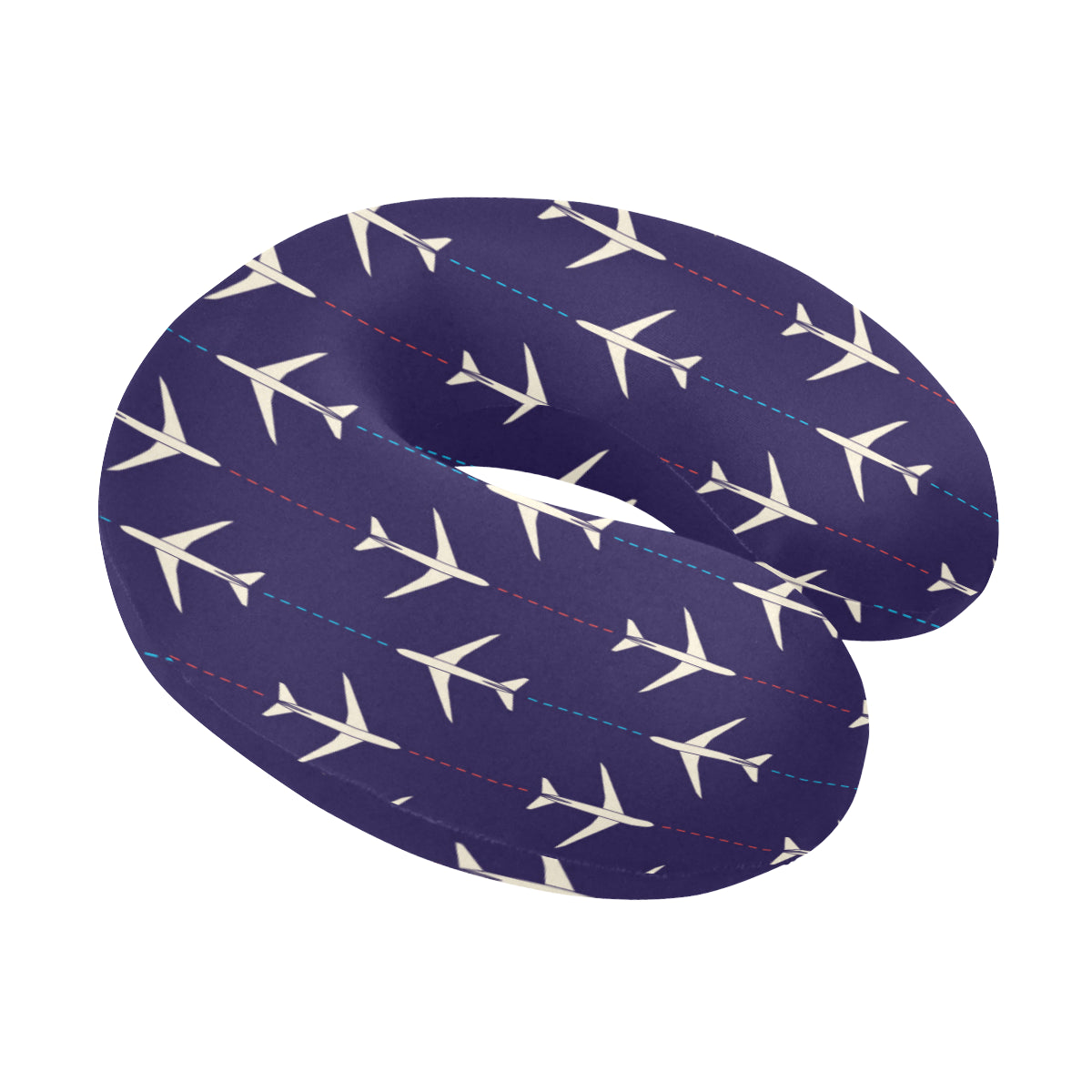 Airplane Pattern Print Design 03 U-Shaped Travel Neck Pillow
