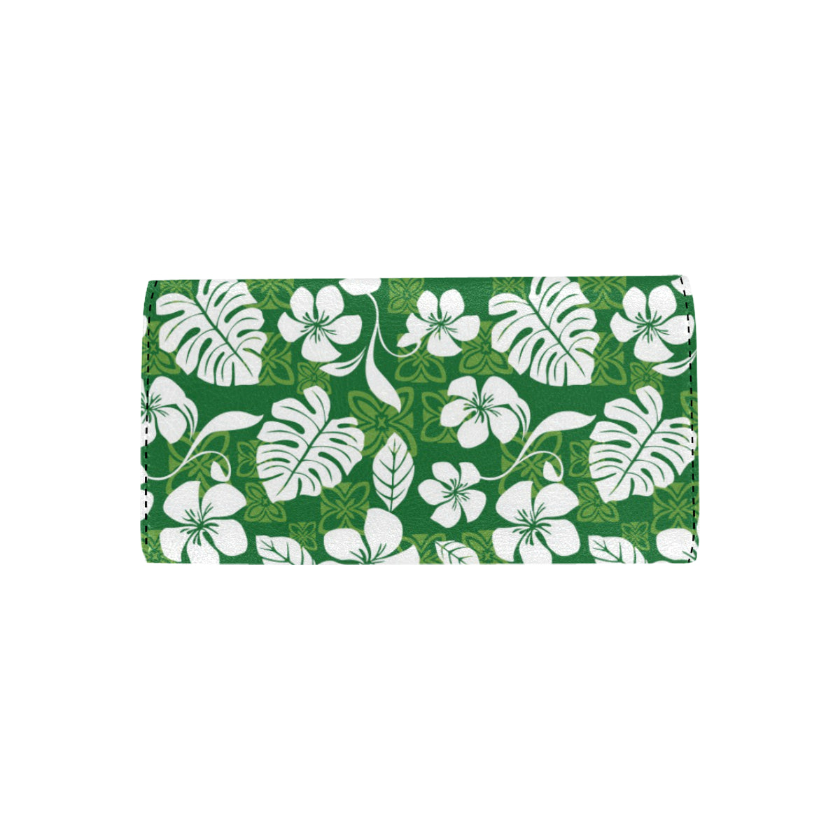 Hawaiian Themed Pattern Print Design H016 Women's Trifold Wallet