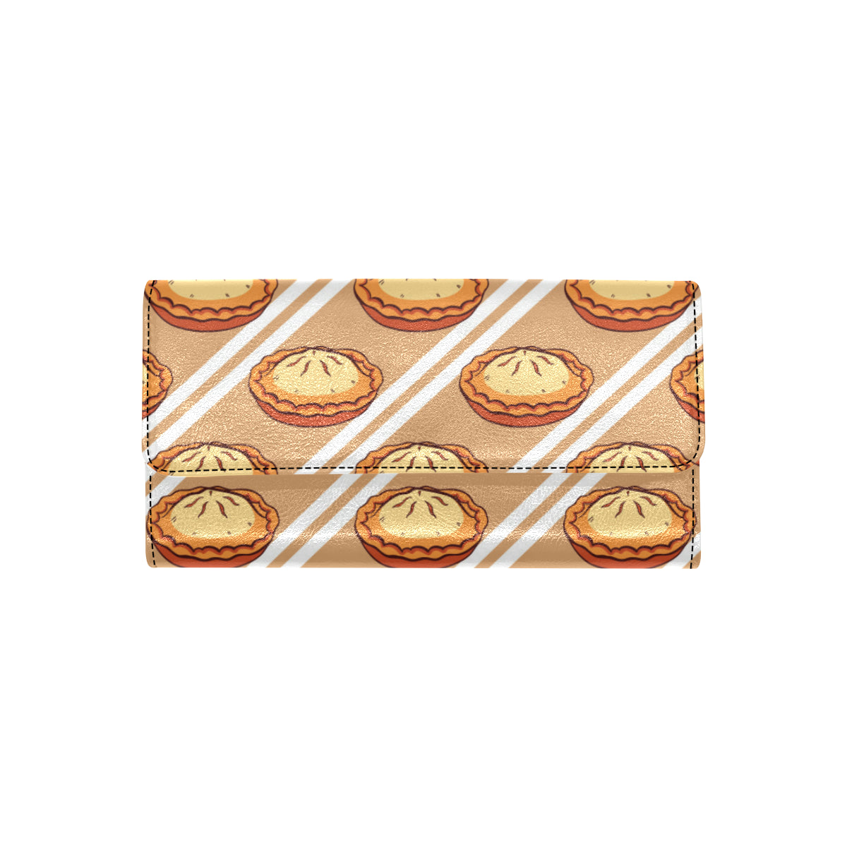 Pie Pattern Print Design A02 Women's Trifold Wallet