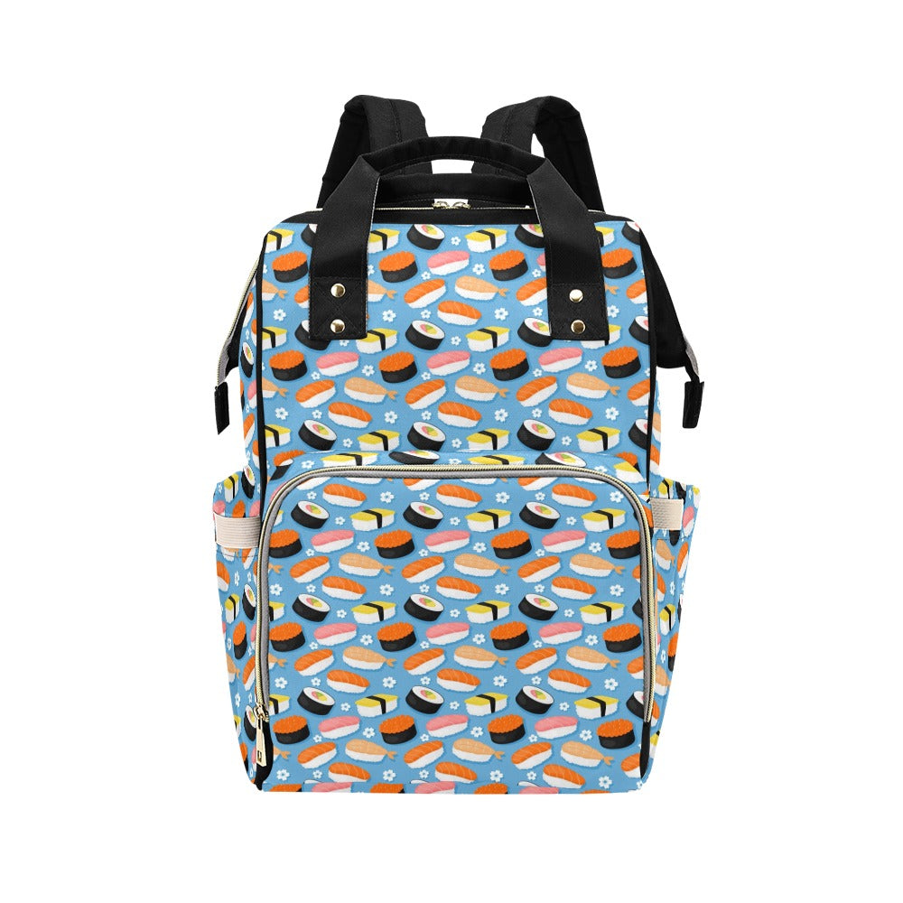 Sushi Print Design LKS304 Diaper Bag Backpack