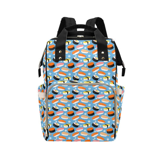 Sushi Print Design LKS304 Diaper Bag Backpack