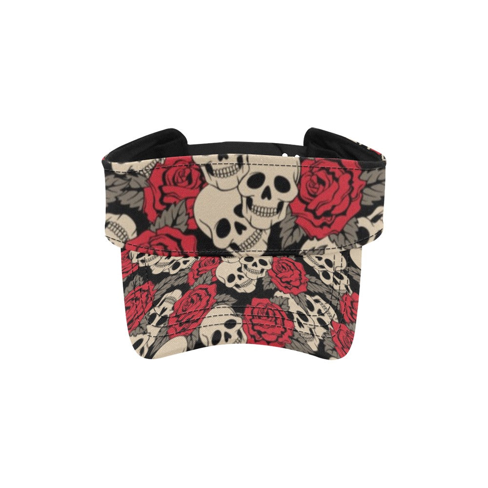 Skull And Roses Print Design LKS301 Unisex Sun Visor