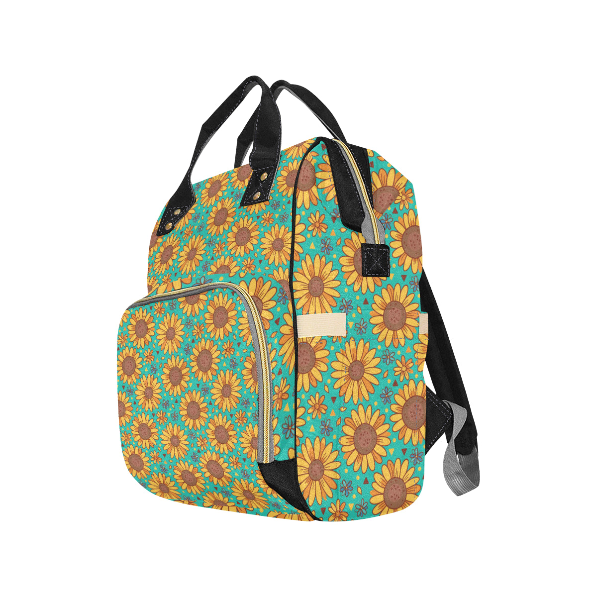 Sunflower Pattern Print Design SF013 Diaper Bag Backpack