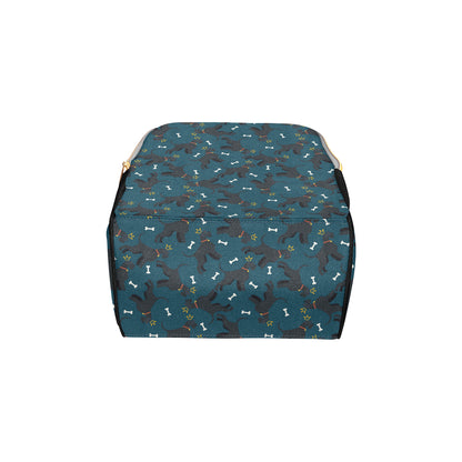 Schnauzers Pattern Print Design A04 Diaper Bag Backpack