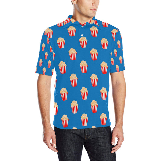 Popcorn Pattern Print Design A04 Men Polo Shirt
