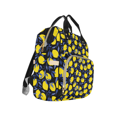 Lemon Pattern Print Design LM01 Diaper Bag Backpack