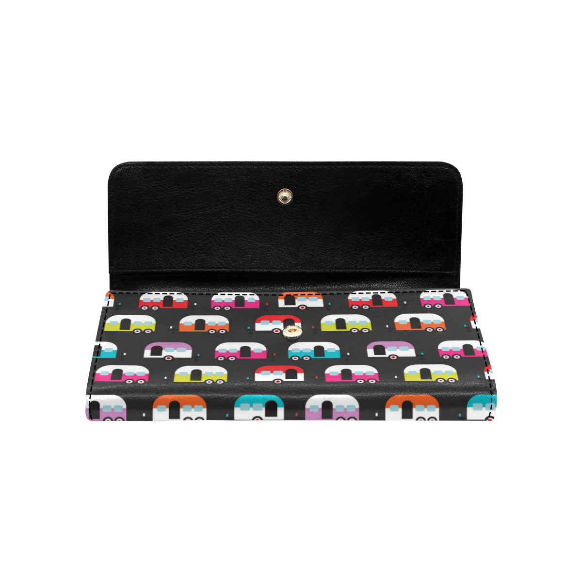 Camper Caravan Pattern Women's Trifold Wallet