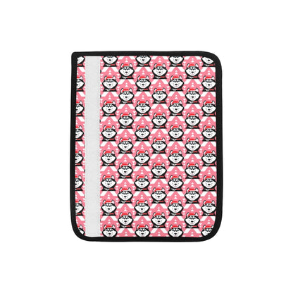 Siberian Huskies Christmas Themed Print Design LKS302 Car Seat Belt Cover