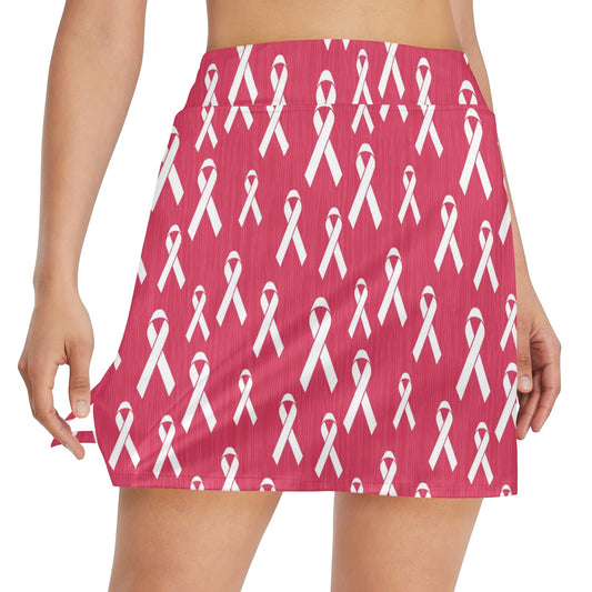 Breast Cancer Awareness Symbol 17" Golf & Pickleball Skort with Pockets