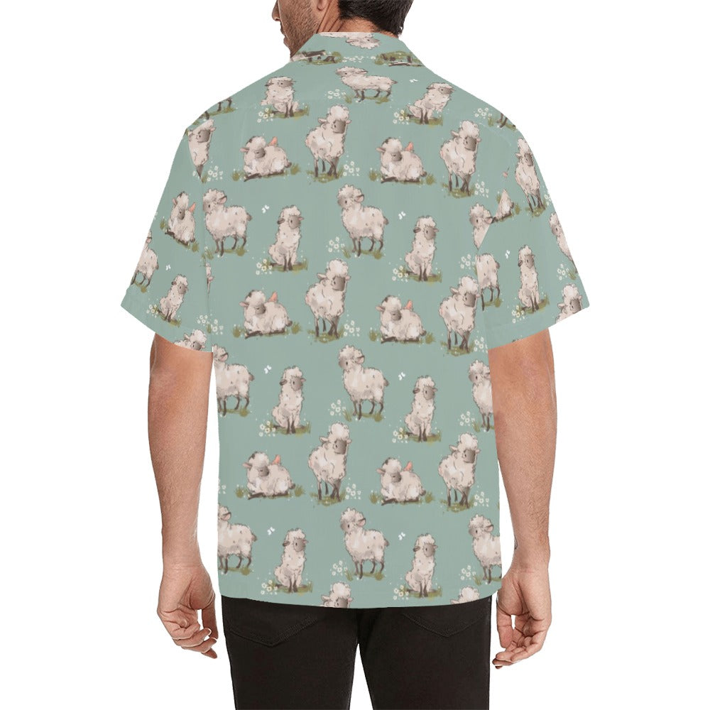Sheep Print Design LKS405 Men's Men's Hawaiian Shirt