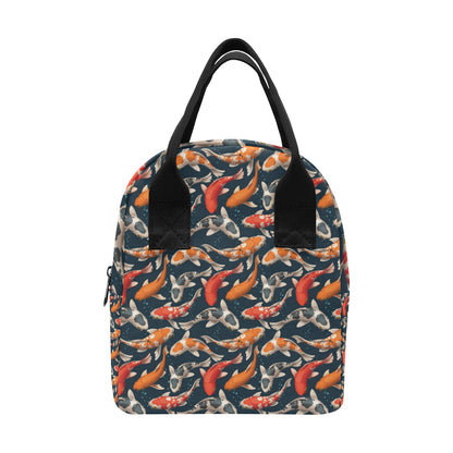 Koi Carp Cute Design Themed Print Insulated Lunch Bag