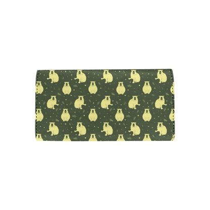 Capybara Pattern Print Design 03 Women's Trifold Wallet