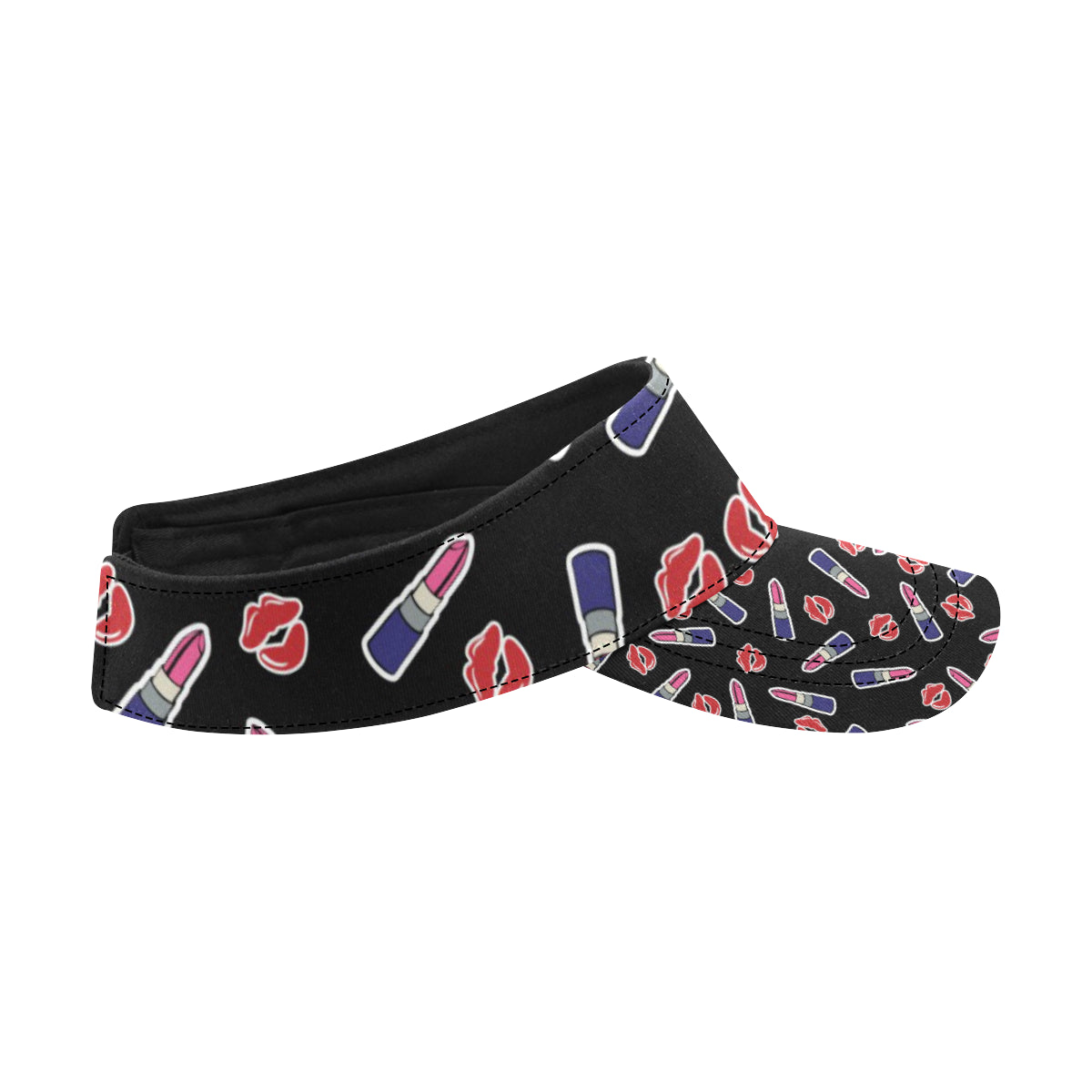 Lipstick Pattern Print Design LT01 Unisex Sun Visor