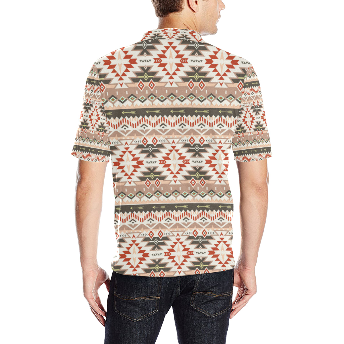 Aztec Pattern Print Design 05 Men Polo Shirt