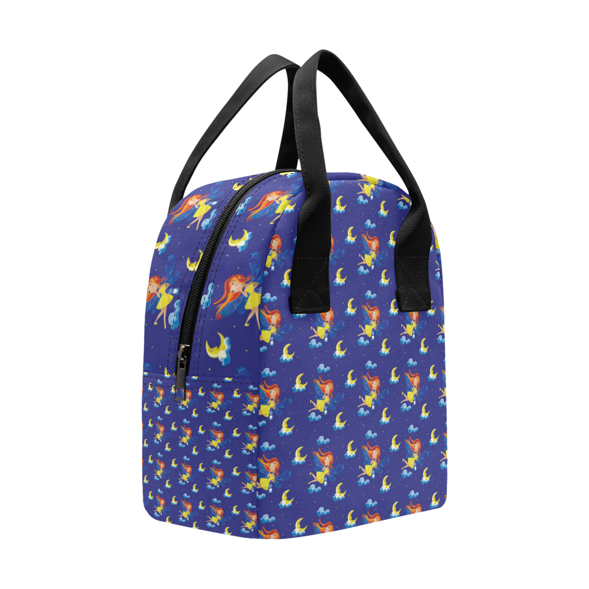 Fairy with Moon Print Pattern Insulated Lunch Bag
