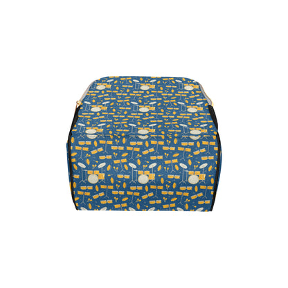 Drum Set Pattern Print Design 03 Diaper Bag Backpack