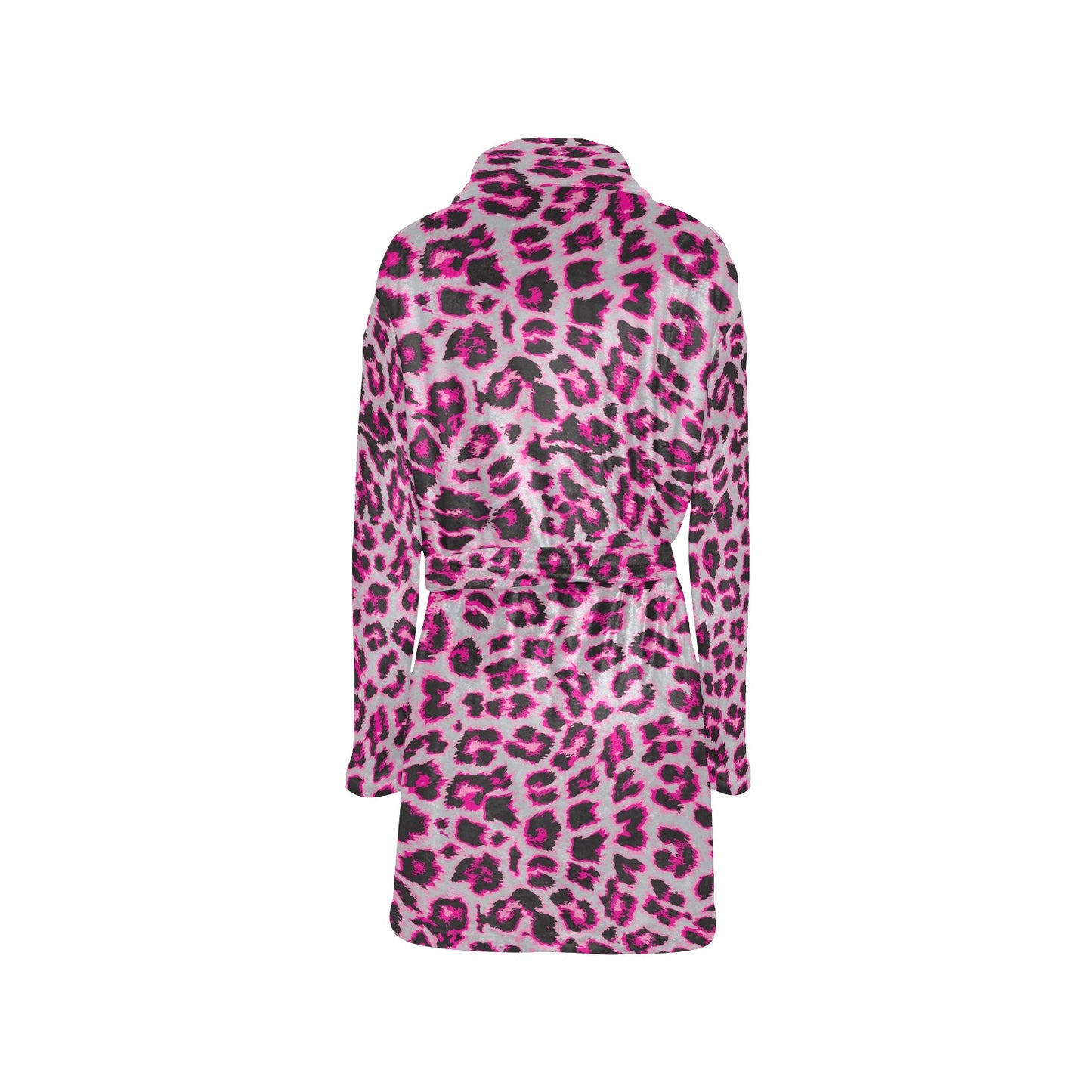 Leopard Pattern Print Design 02 Women's Fleece Robe