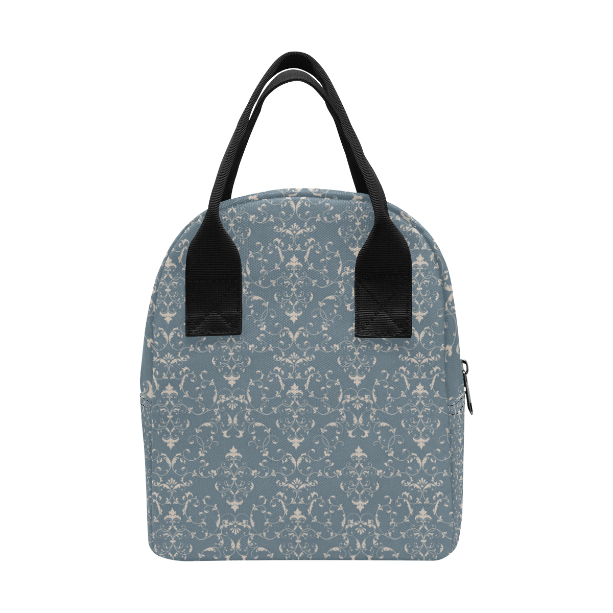 Damask Elegant Teal Print Pattern Insulated Lunch Bag