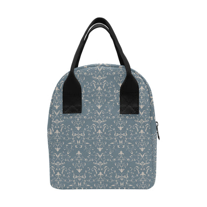 Damask Elegant Teal Print Pattern Insulated Lunch Bag