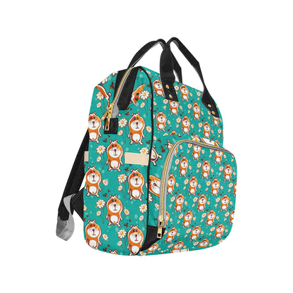 Hamster Pattern Print Design 01 Diaper Bag Backpack