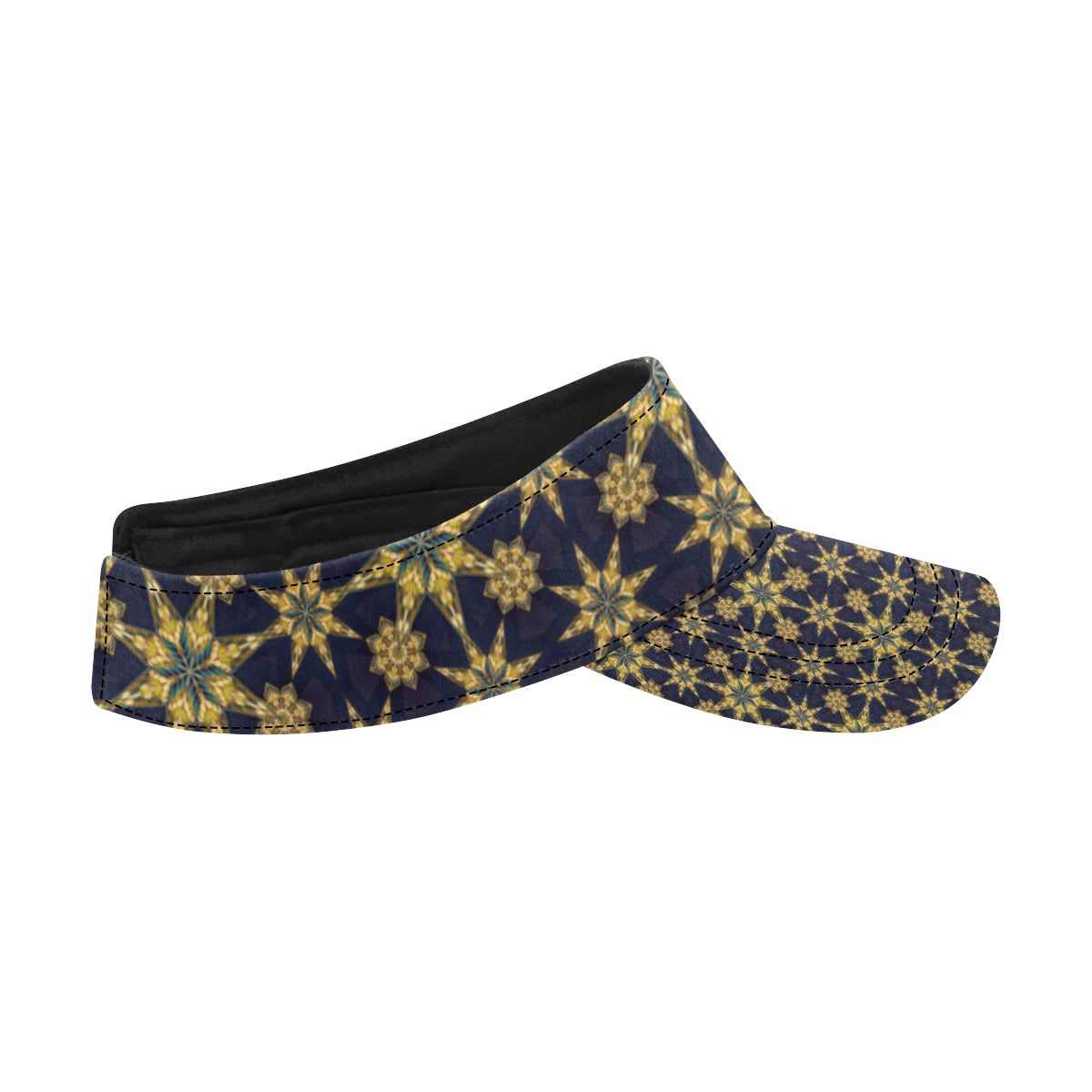 kaleidoscope Gold Print Design Unisex Sun Visor