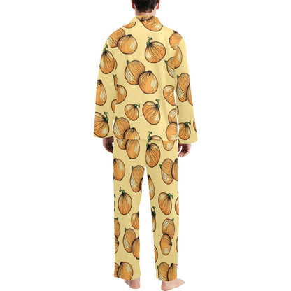 Onion Pattern Print Design A04 Men's Long Pajama Set