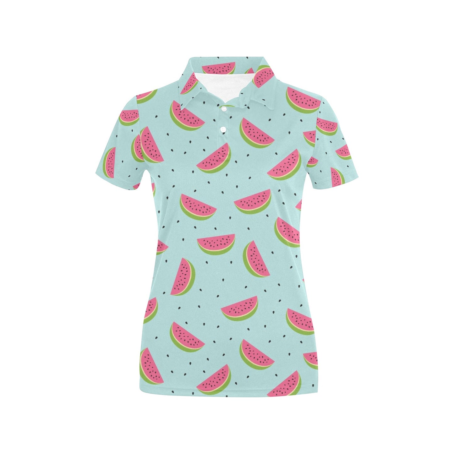 Watermelon Pattern Print Design WM06 Women's Polo Shirt