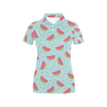 Watermelon Pattern Print Design WM06 Women's Polo Shirt