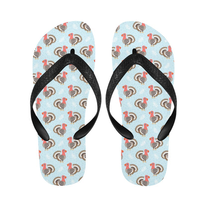 Turkey Print Design LKS403 Flip Flops