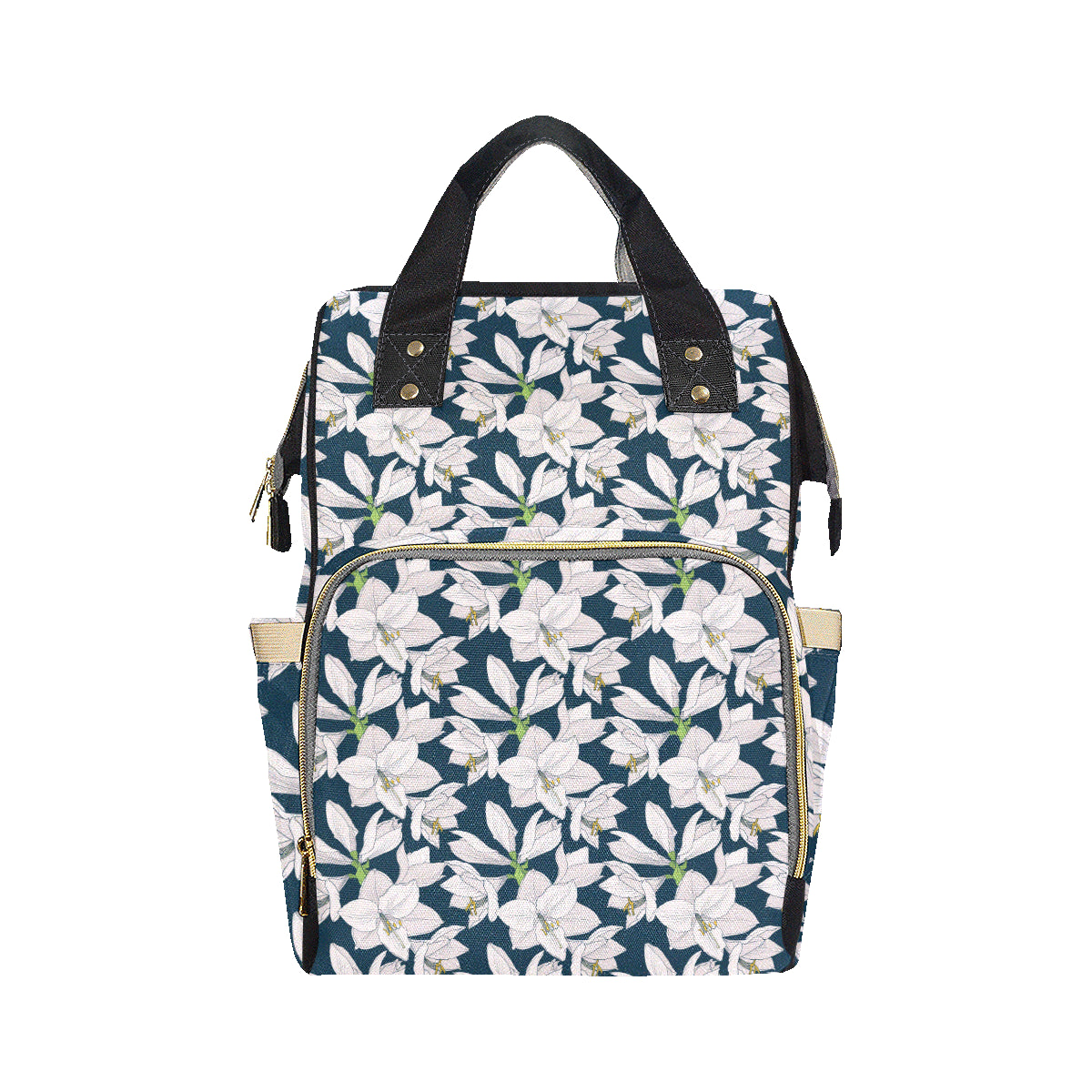 Amaryllis Pattern Print Design 01 Diaper Bag Backpack