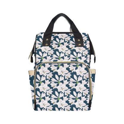 Amaryllis Pattern Print Design 01 Diaper Bag Backpack