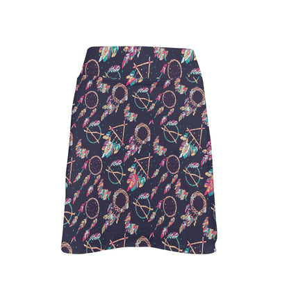 Boho Dream Catcher Colorful 17" Golf & Pickleball Skort with Pockets