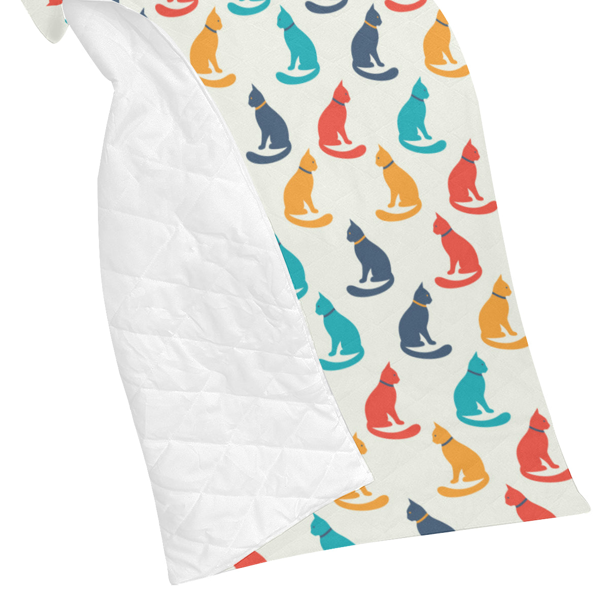 Cat Pattern Print Design 03 Premium Quilt