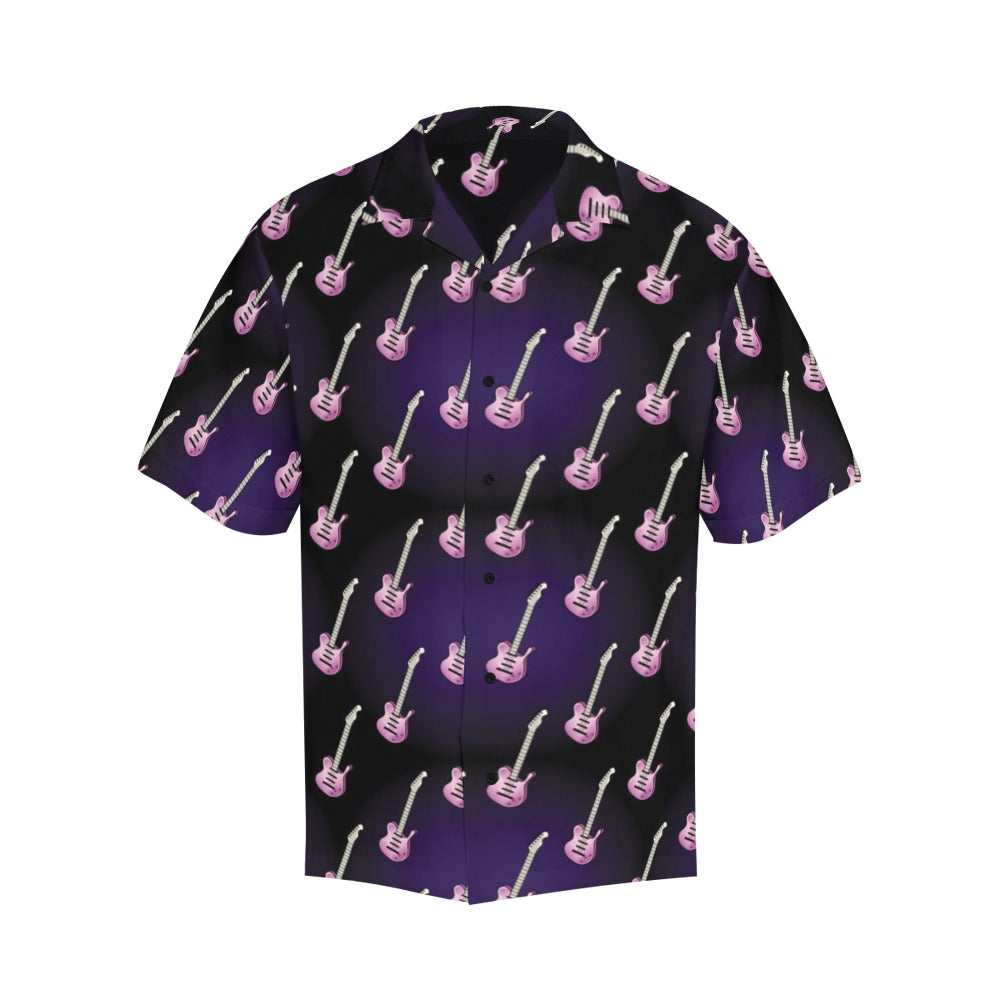 Electric Guitar Print Design LKS405 Men's Men's Hawaiian Shirt