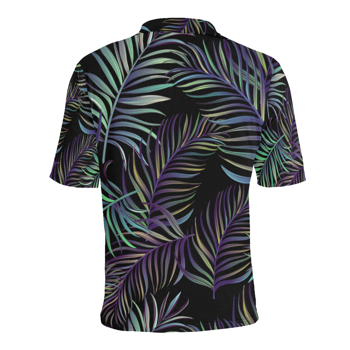 Tropical Palm Leaves Pattern Brightness Men Polo Shirt