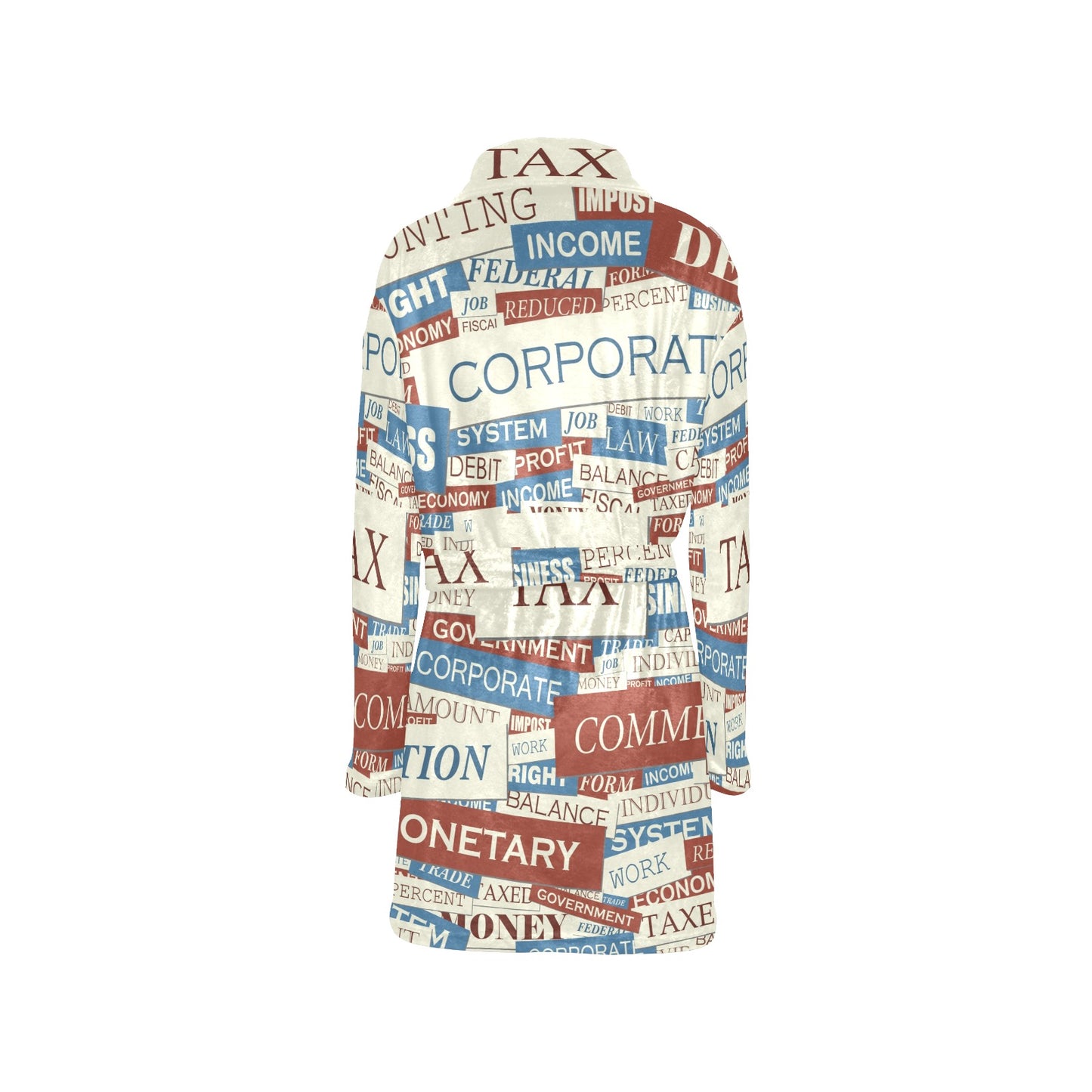 Accounting Financial Pattern Print Design 01 Women's Fleece Robe